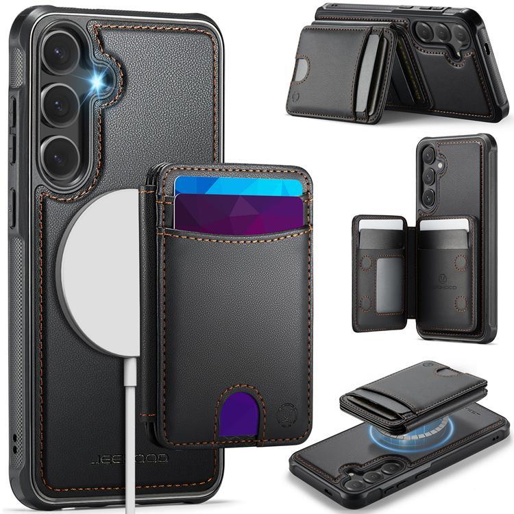 JEEHOOD Samsung Galaxy S24 FE Fodral Konstläder - Svart | 2353 | AlltMobil