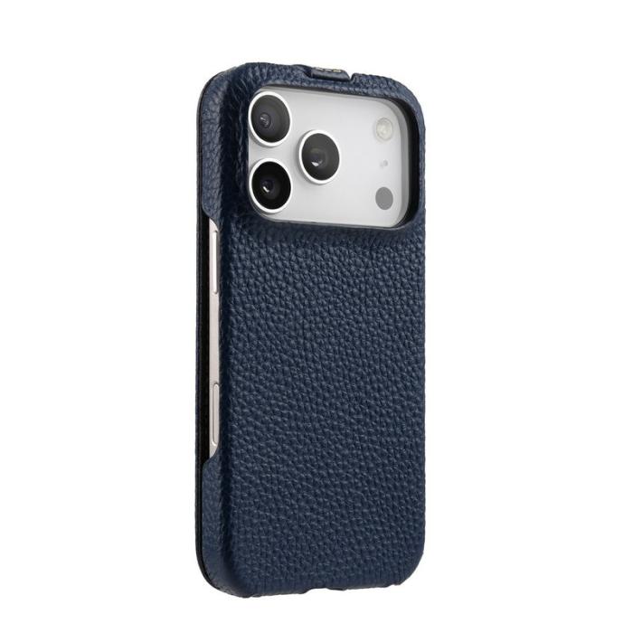 Melkco - MELKCO Mobilskal till iPhone 17 Pro Max Äkta Läder + PC - Blå