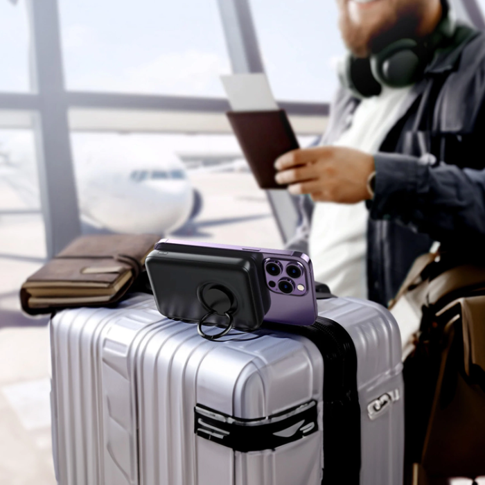 Joyroom - Joyroom Trådlös Magsafe Powerbank 10000mAh Med USB-C Kabel - Svart