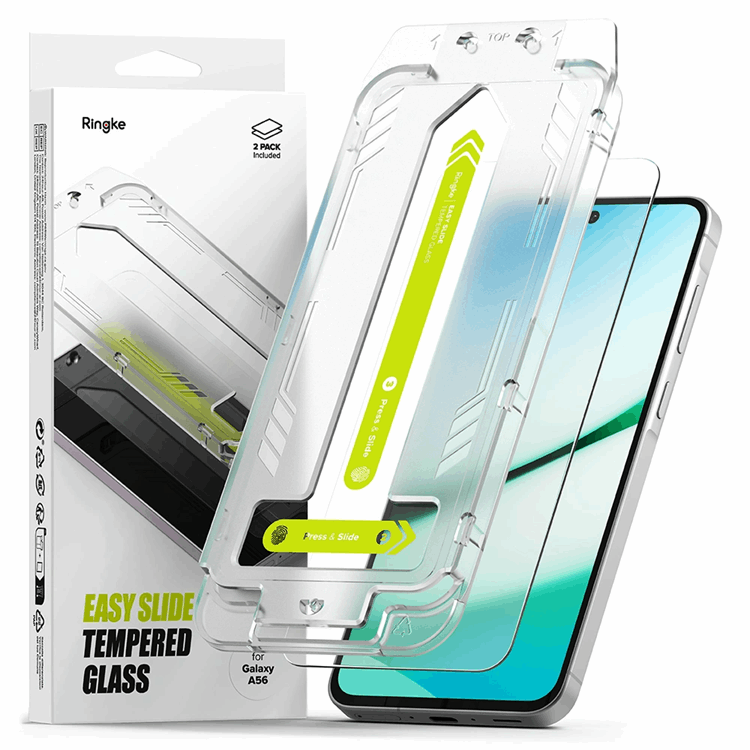 [2-Pack] Ringke Galaxy A56 5G Härdat Glas Skärmskydd Easy Slide | 5468 | AlltMobil