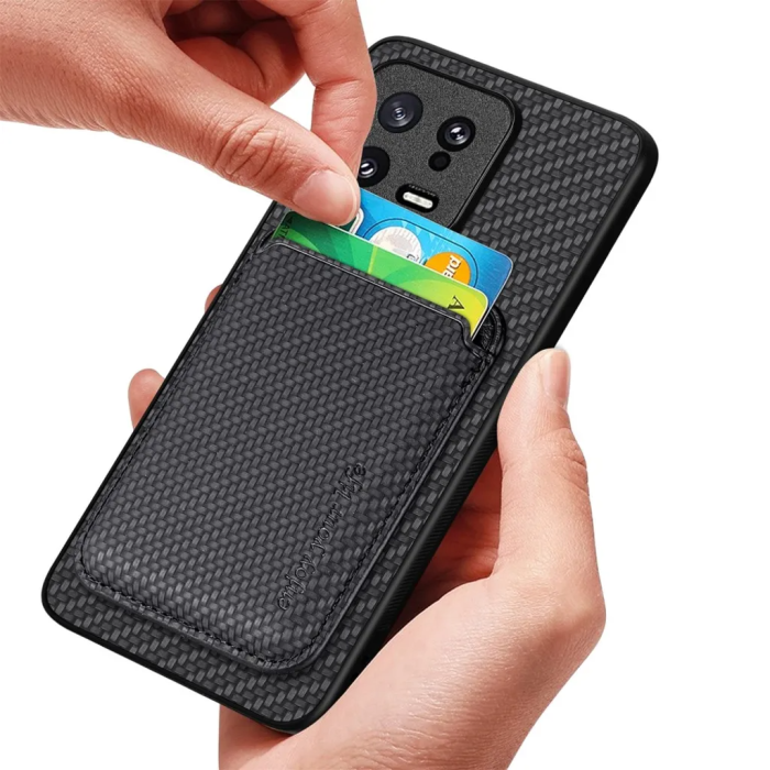 Taltech - Xiaomi 13 5G Mobilskal Korthållare Detachable - Svart