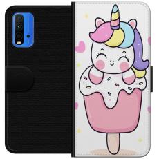 iSecrets - Plånboksfodral till Xiaomi Redmi Note 9 4G med Glad enhörning