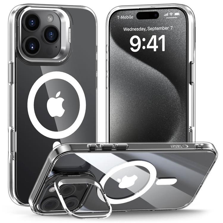 Tech-Protect iPhone 16 Pro Mobilskal Magsafe Magstand - Clear | 2353 | AlltMobil