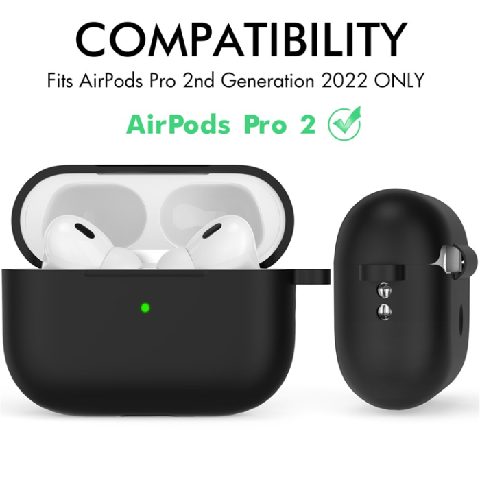 AHASTYLE - AHASTYLE AirPods Pro 2 Skal Silikon med Carabiner/Lanyard CS14