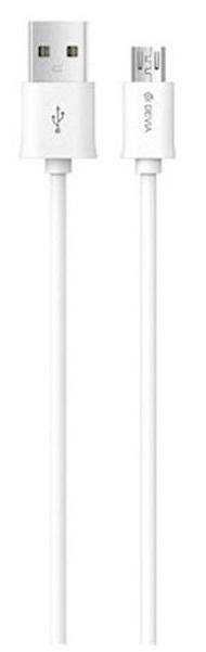 Devia USB Till MicroUSB 1m Kabel 2.1A Smart EC081 - Vit | 3541 | AlltMobil