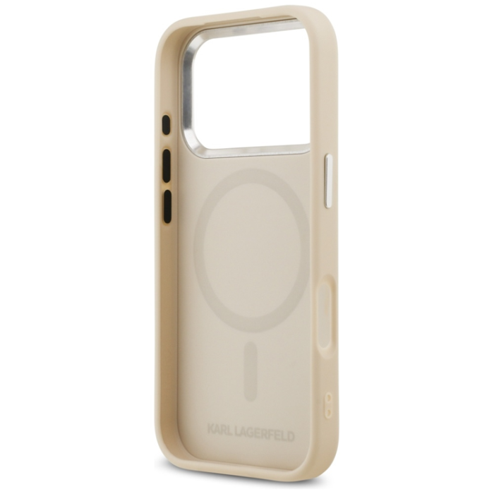 KARL LAGERFELD - Karl Lagerfeld iPhone 17 Pro Max Mobilskal MagSafe Karl Pin - Beige