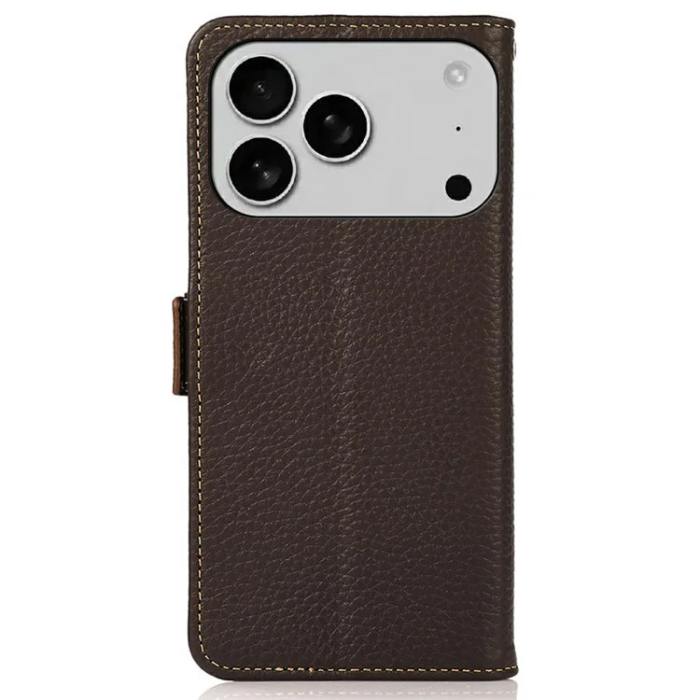 KHAZNEH - Khazneh iPhone 17 Pro Max Plånboksfodral Äkta Läder Rfid