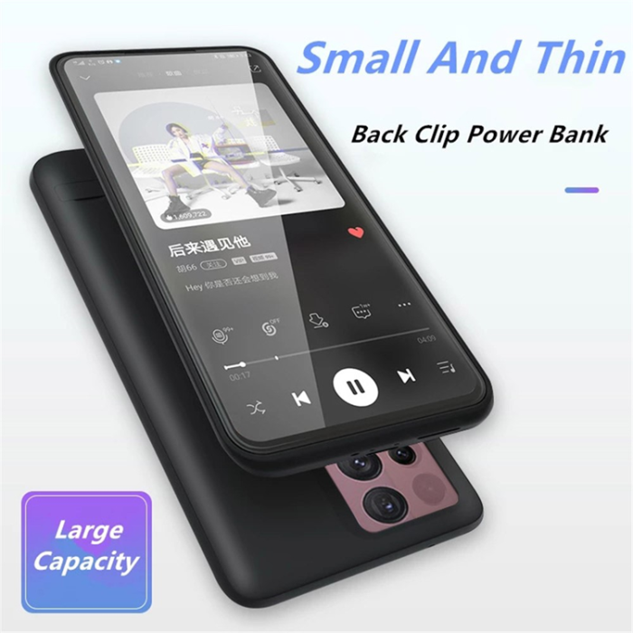 A-One Brand - Galaxy S21 Ultra Batteriskal Kickstand 5000mAh - Svart