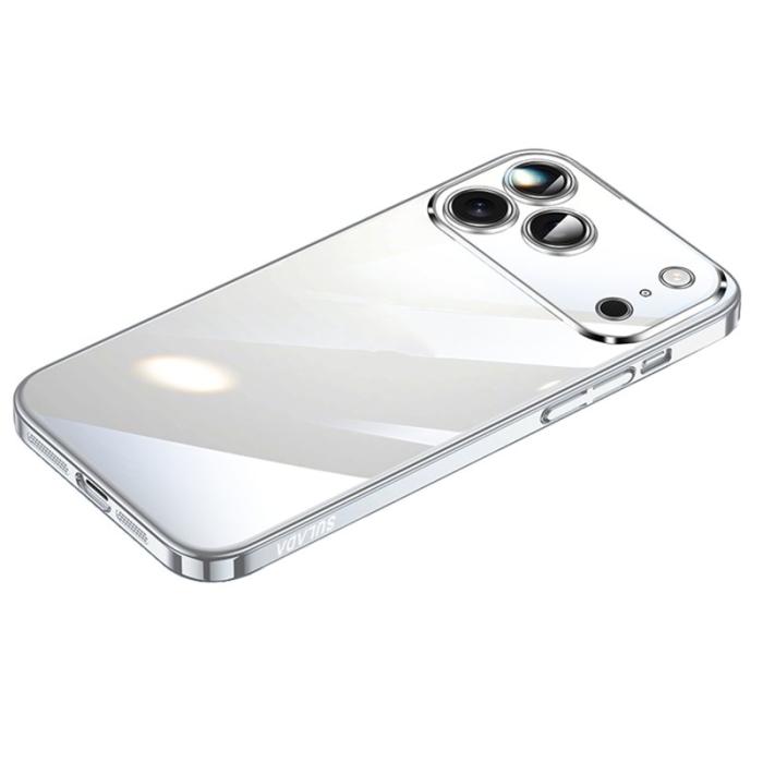 SULADA - SULADA JINGJIA Mobilskal till iPhone 17 Pro Hård PC Klart med Linsskydd Silver