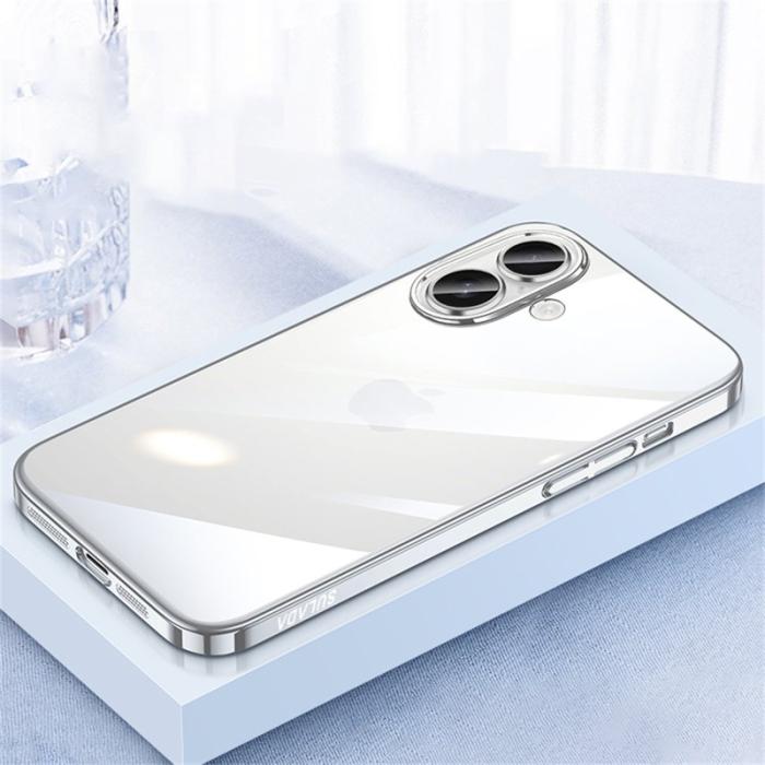 SULADA - SULADA JINGJIA Mobilskal till iPhone 17 Elektropläterad Hård PC Klar Silver