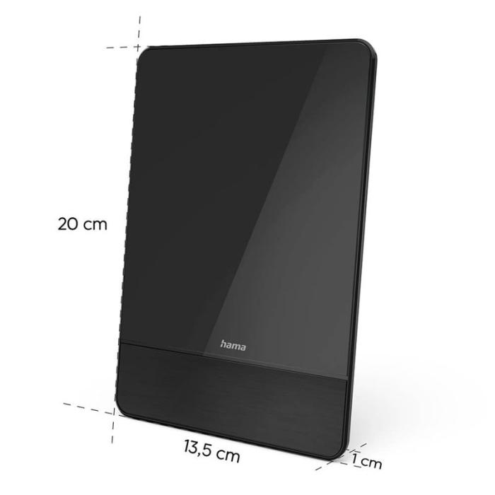 Hama - HAMA Inomhusantenn Pro 45 DAB+/DAB/DVB-T2/FM Flat Svart