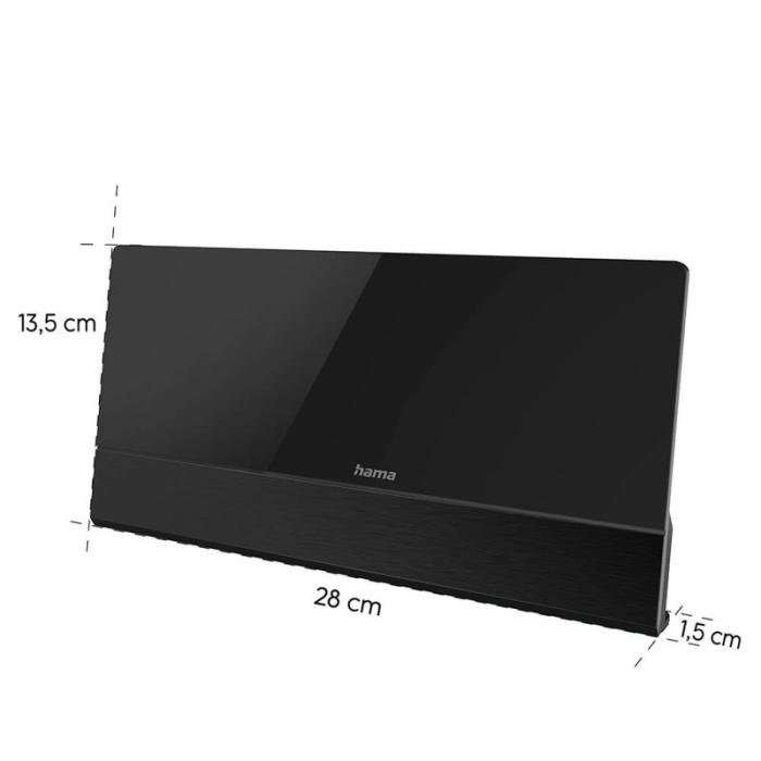 Hama - HAMA Inomhusantenn Pro 55 DAB+/DAB/DVB-T2/FM Flat Svart