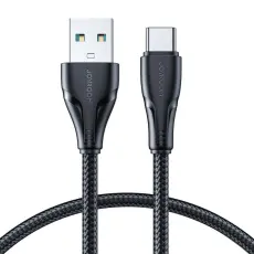 UTGATT1 - Joyroom Fast USB-A till USB-C 3A Kabel 0.25 m - Svart