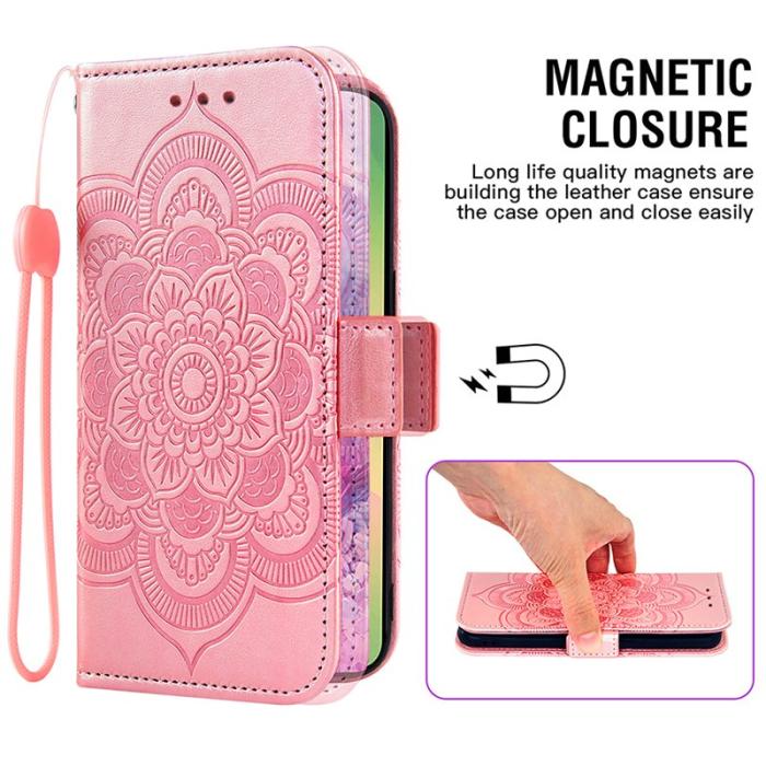 OEM - Plånboksfodral för Samsung Galaxy S26 TPU + Konstläder - Roséguld