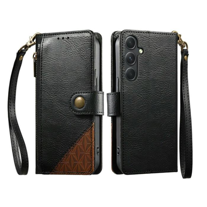 OEM - Mobilfodral för Samsung Galaxy S26 TPU + Konstläder - Svart