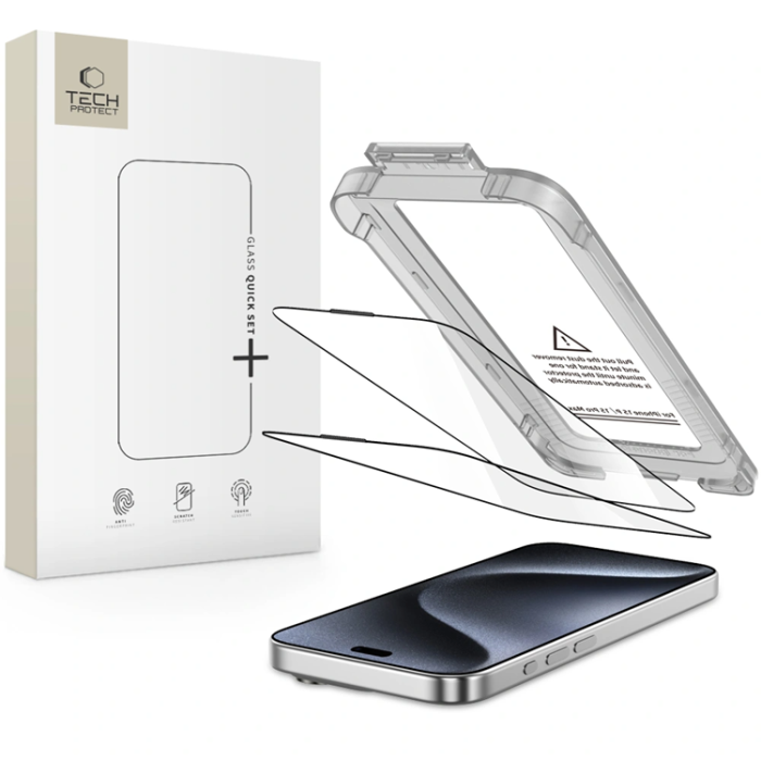 Tech-Protect - [2-PACK] Tech-Protect iPhone 14 Pro Härdat Glas Skärmskydd - Svart