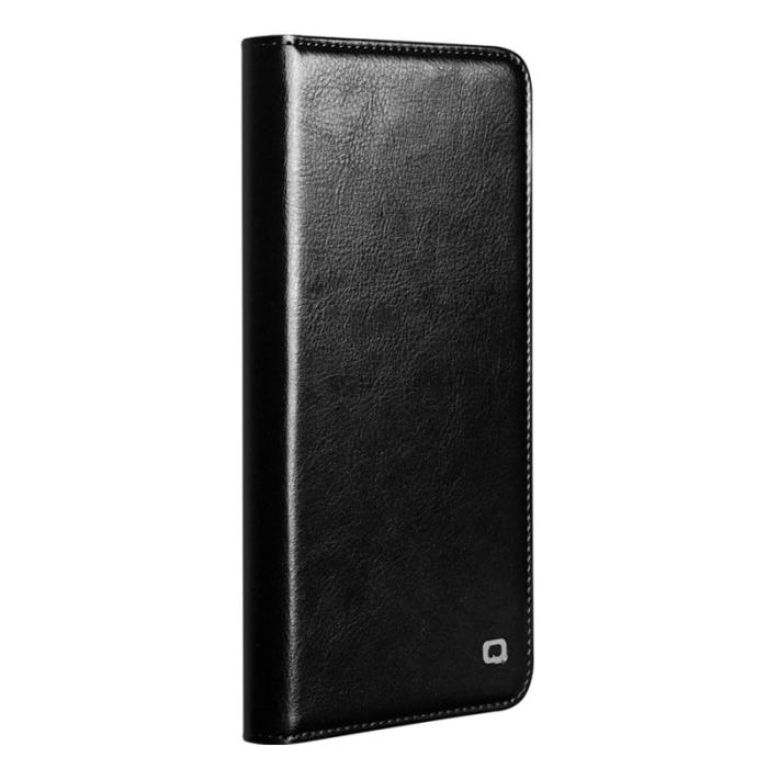 QIALINO - Qialino Plånboksfodral för Samsung Galaxy S26 Äkta läder Kortfack Ställ - Svart