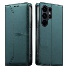 OEM - Pl&aring;nboksfodral f&ouml;r Samsung Galaxy S26 Ultra St&auml;llfunktion Konstl&auml;der - Gr&ouml;n
