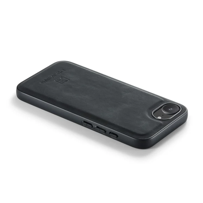 DG.MING - DG.MING iPhone 16e Mobilskal Hybrid Läder - Svart