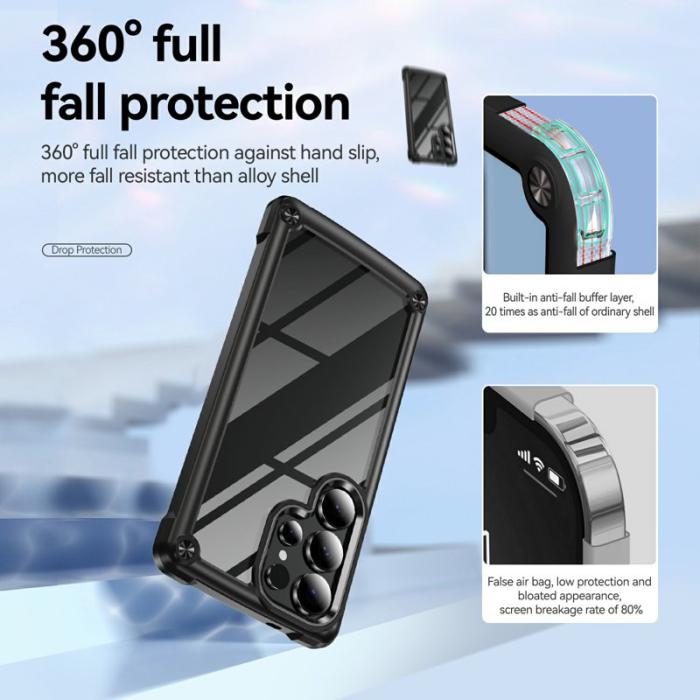 OEM - Mobilskal för Samsung Galaxy S26 Ultra Stötbeständig PC + TPU - Svart