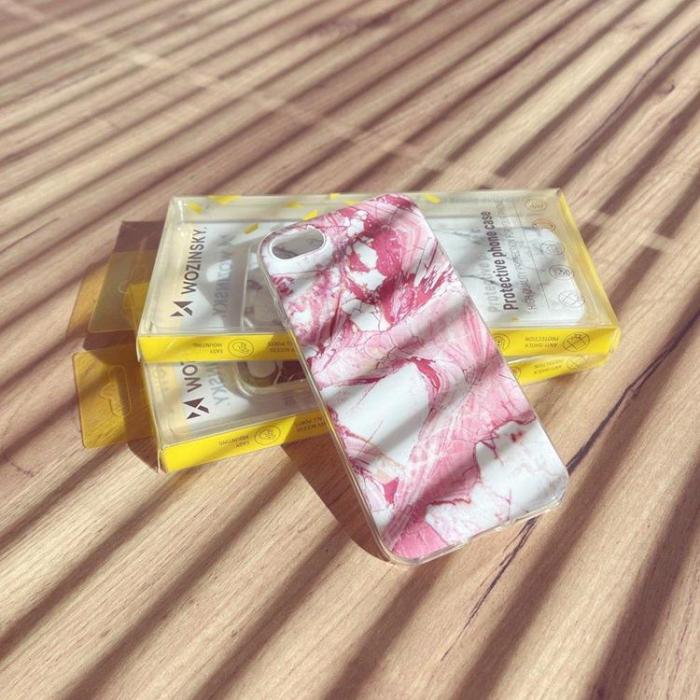 UTGATT5 - Wozinsky Marble TPU Skal Galaxy S21 FE - Rosa