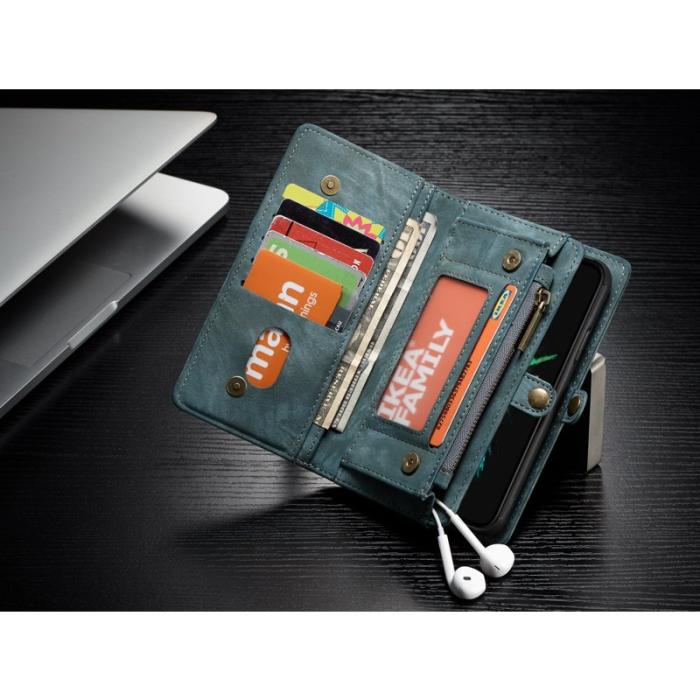 Caseme - CASEME Detachable 2-in-1 KonstLäder Plånboksfodral Mobilskal iPhone X - Grön
