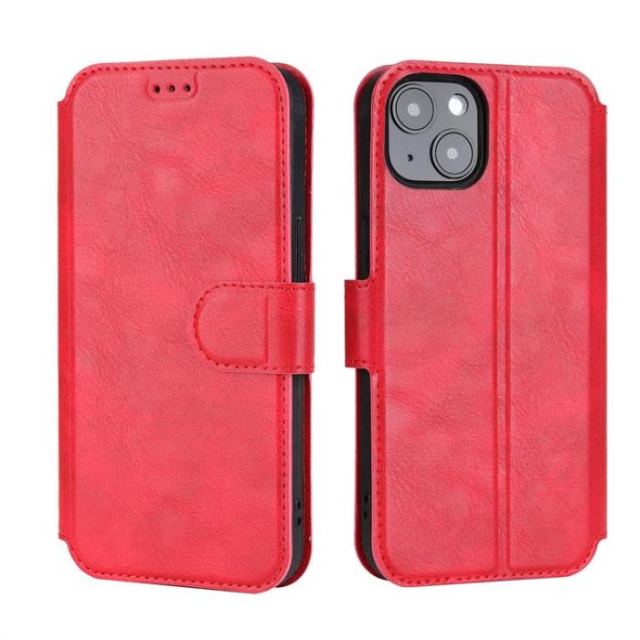 Boom of Sweden - BOOM iPhone 14 Plus Plånboksfodral Calfskin - Röd