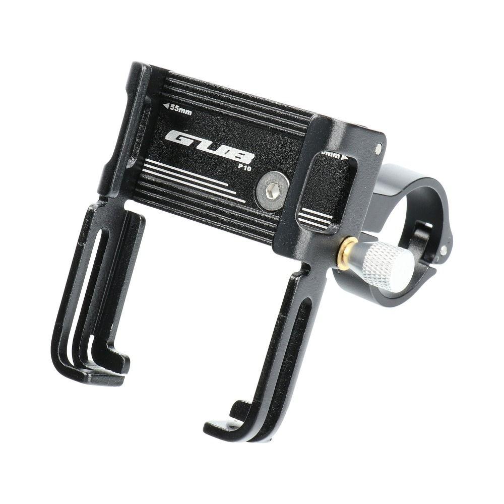 GUB Aluminium Cykel Mobilhållare P10 + Silicone Bandage - Svart | 5566 | AlltMobil