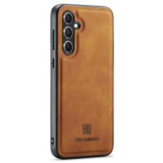 DG.MING - DG.MING Mobilskal till Samsung Galaxy S24 FE PU L&auml;der Hybrid - Brun