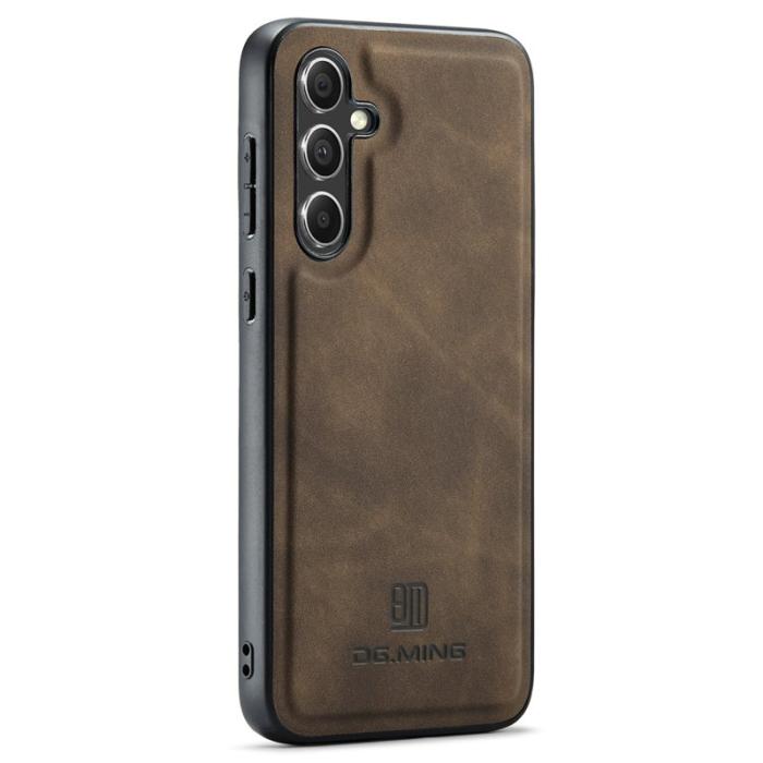 DG.MING - DG.MING Mobilskal till Samsung Galaxy S24 FE PU Läder Hybrid - Brun