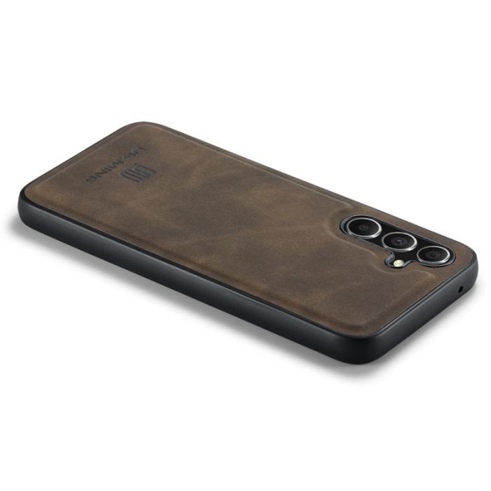 DG.MING - DG.MING Mobilskal till Samsung Galaxy S24 FE PU Läder Hybrid - Brun