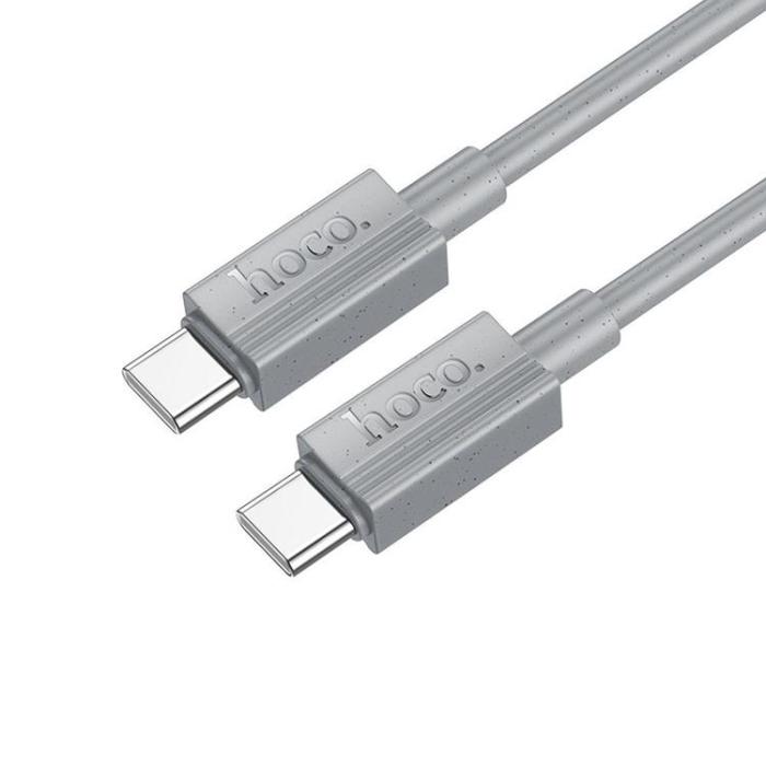 Hoco - HOCO USB-C Till USB-C 60W 1m Kabel 3A X107 - Grå