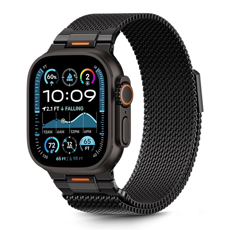 Tech-Protect Armband För Apple Watch (42/44/45/49 mm) Milano Vanguard - Svart | 5123 | AlltMobil