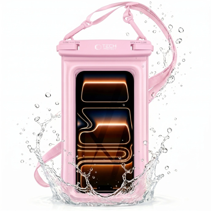 Tech-Protect - Tech-Protect Universala Vattentät Mobilfodral UWC7 - Rosa