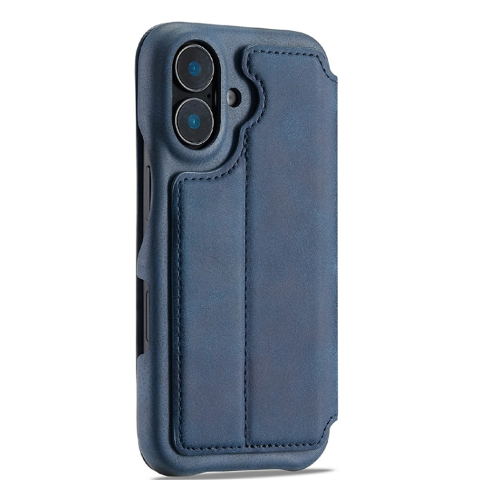 LC.imeeke - LC.IMEEKE iPhone 17 Mobilfodral Korthållare Läder Stativ - Blå