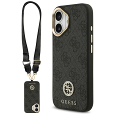 Guess - Guess iPhone 17 Mobilskal MagSafe 4G Strass Logo & Big Strap Metal Buttons