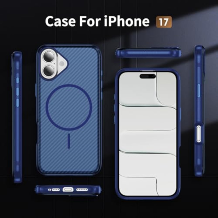 A-One Brand - iPhone 17 Mobilskal MagSafe Carbon Fiber Anti-Slip