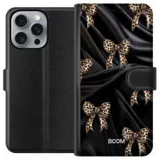 Gustaf - Pl&aring;nboksfodral till Apple iPhone 16 Pro Max med Leopard Bow