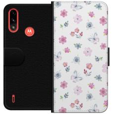 iSecrets - Plånboksfodral till Motorola Moto E7 Power med Blommor och fjärillar