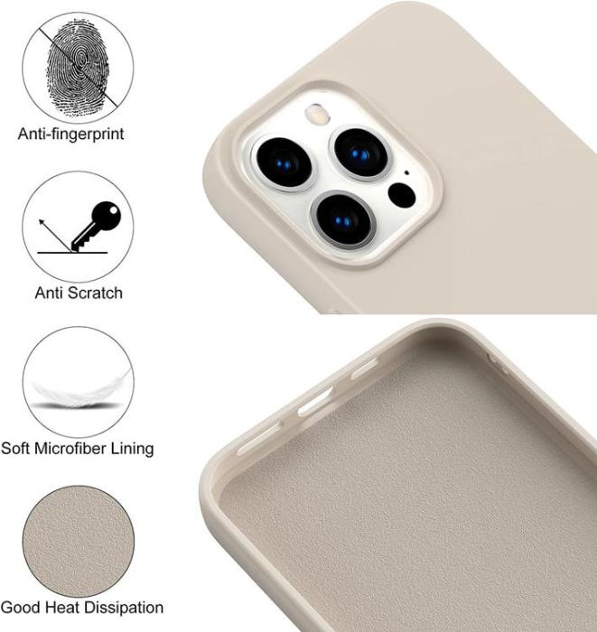 UTGATT - iPhone 14 Mobilskal Magsafe Silikon Ultra Slim - Beige