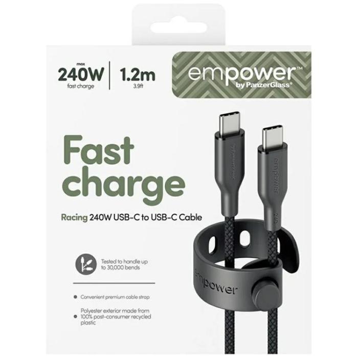 PanzerGlass - Empower by PanzerGlass USB-C till USB-C 240W Kabel 1.2m Racing