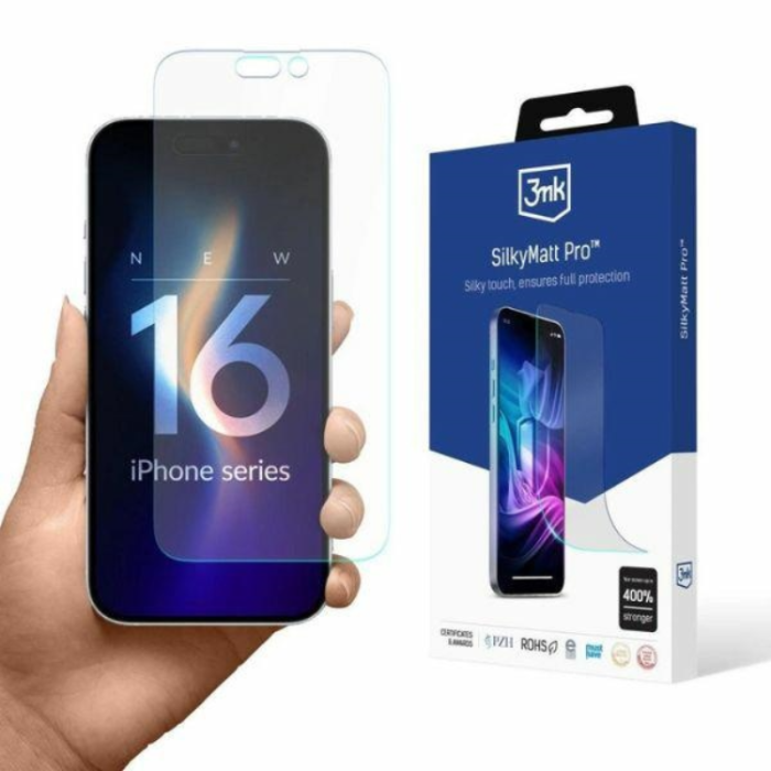 3MK - 3MK iPhone 16 Pro Plastfilm Skärmskydd Silky Matt Pro