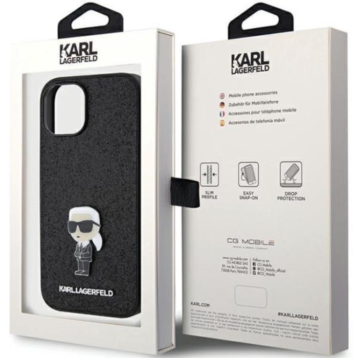 KARL LAGERFELD - KARL LAGERFELD iPhone 15 Mobilskal Fixed Glitter Ikonik