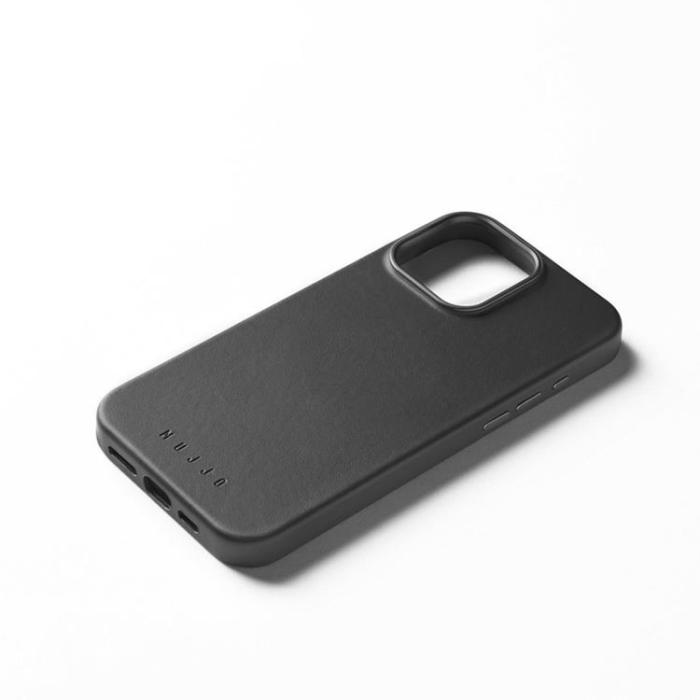 Mujjo - Mujjo iPhone 16 Pro Max Mobilskal MagSafe Läder - Svart