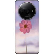iSecrets - Genomskinligt Skal kompatibel med Xiaomi Redmi A3 med Rosa blomma