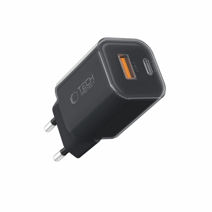 Tech-Protect - Tech-Protect Snabbladdare 33W NCM 2-Port QC3.0 - Svart