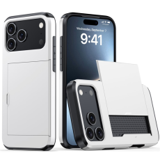 A-One Brand - iPhone 17 Pro Max Mobilskal korthållare - Vit