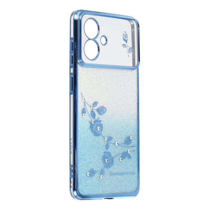 KADEM - KADEM Samsung Galaxy S26 Edge Skal Blommor TPU Flexibel Gradient - Blå