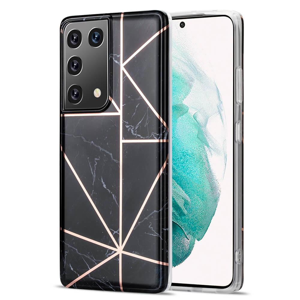 BOOM - Grid skal Galaxy S21 Ultra - Svart Marmor | 2353 | AlltMobil
