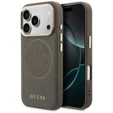 Guess - Guess Mobilskal F&ouml;r iPhone 17 Pro MagSafe Perforated 4G - Brun